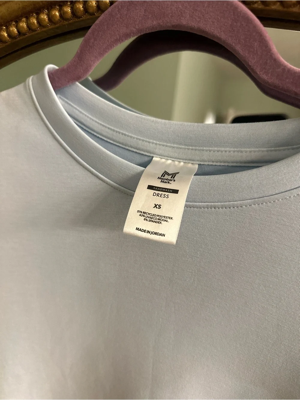 Light Blue Short Sleeve Shift Dress
